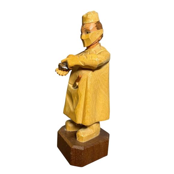 Vintage ANRI Figure Surgeon Cardiologist Wood Carving Handcrafted Italy Doctor - Picture 2 of 14